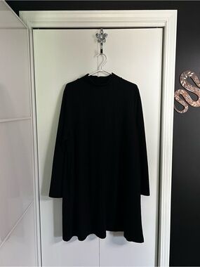 GAP size XXL Black Cowl Neck Long Sleeve Swing Sweater Dress